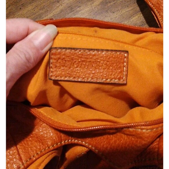 St Johns Bay Burnt Orange Faux Leather Purse Multi-Pockets Zip Shoulder Bag - Picture 6 of 6